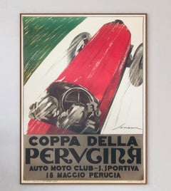 1950 Coppa Della Perugina Cartel Vintage Original