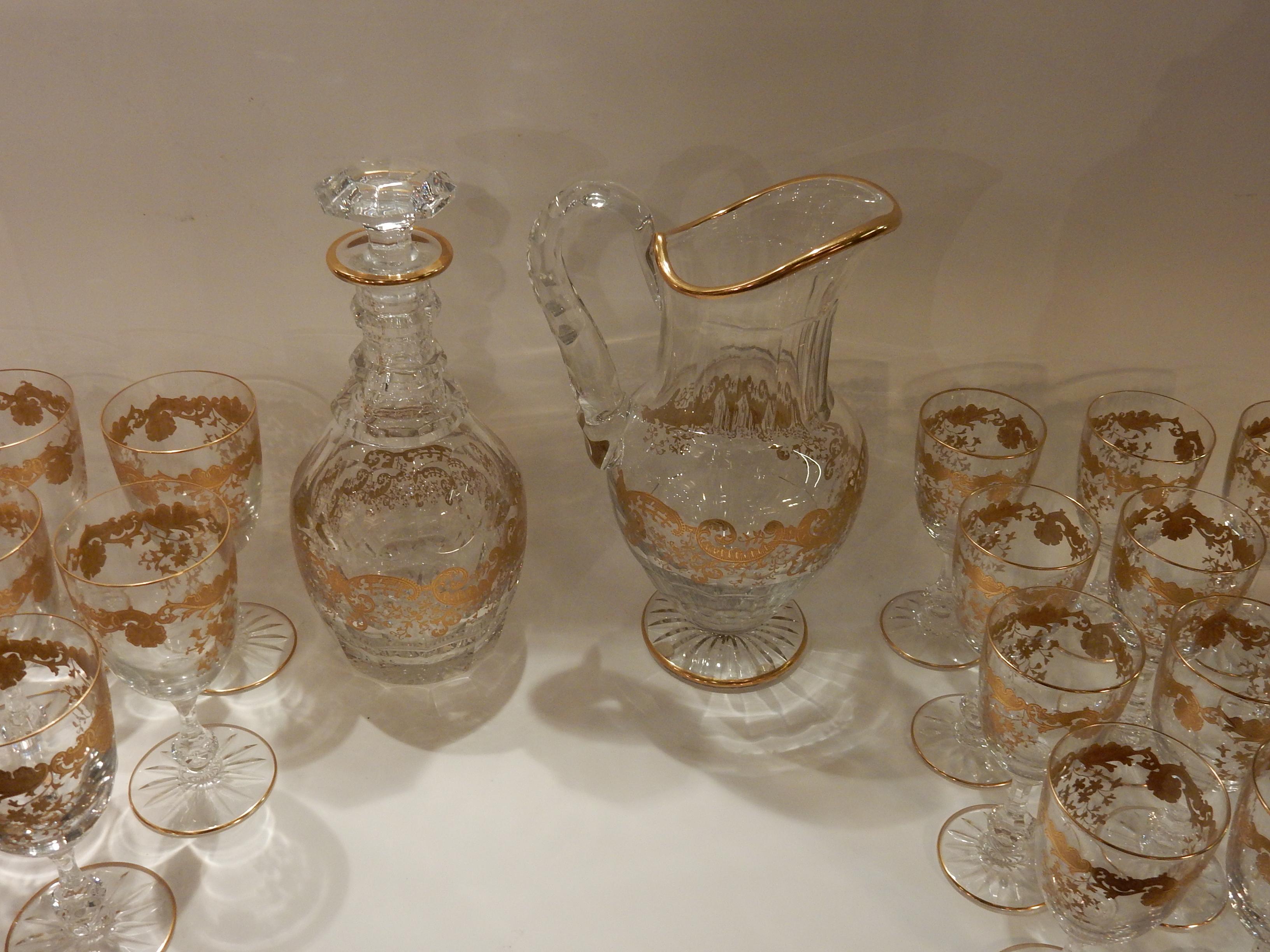 1950 Crystal Serveware From St Louis Trianon 22 Piéces Signed 3