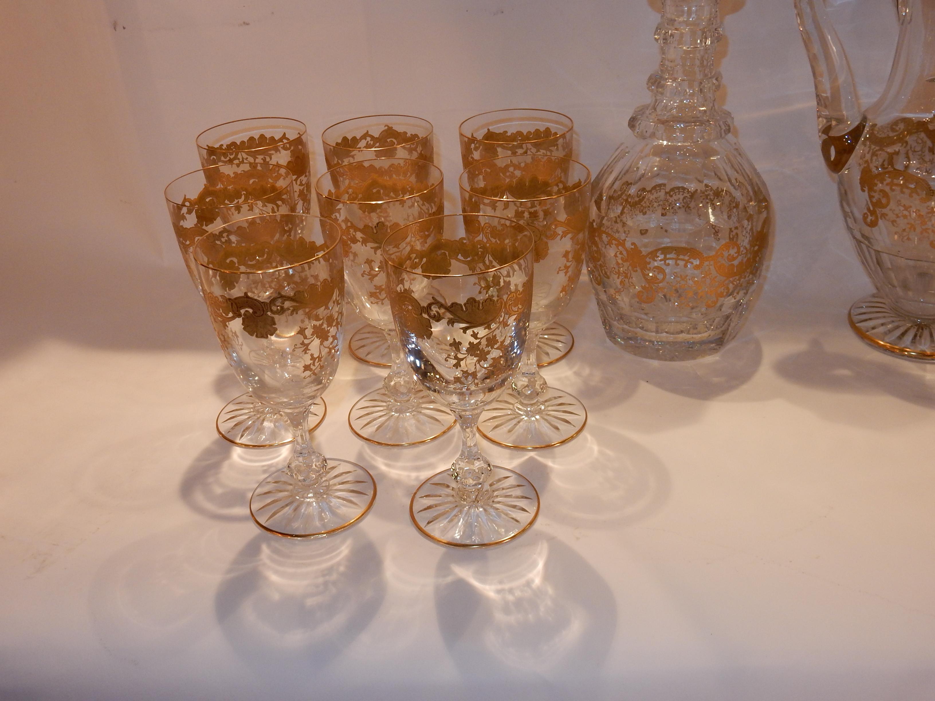 Mid-20th Century 1950 Crystal Serveware From St Louis Trianon 22 Piéces Signed
