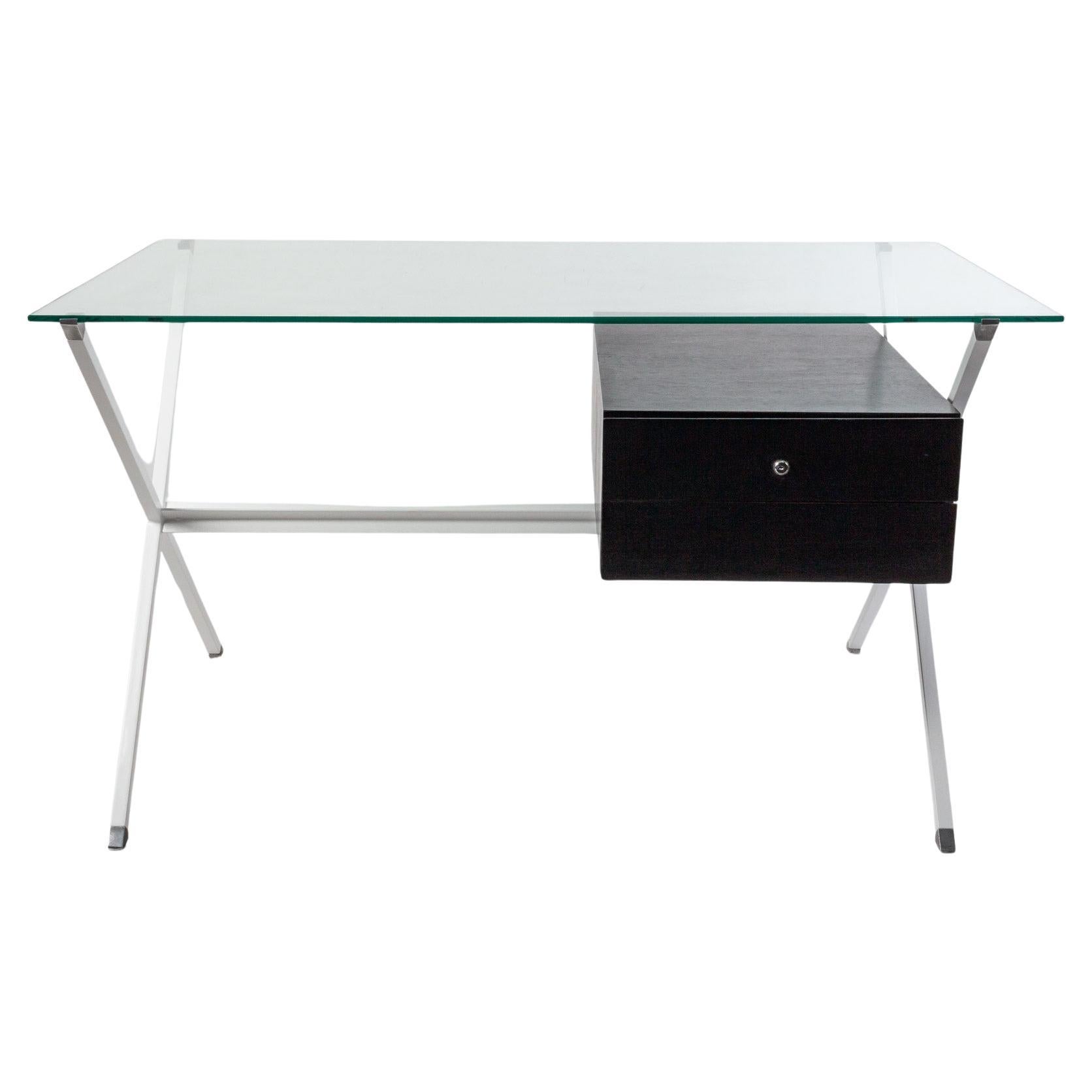 Scrivania minimalista Franco Albini per Knoll International, scrivania europea della metà del secolo scorso.
Scrivania autentica 