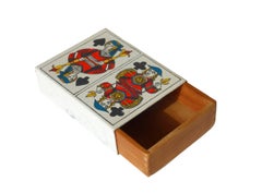 1950 Felice Galbiati Italian Midcentury Design Metal Play Card Box
