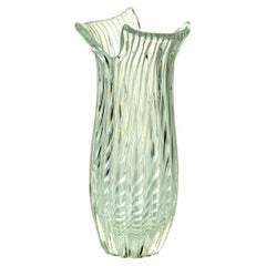 1950 "Filigrana" White Murano Glass Seguso Vase