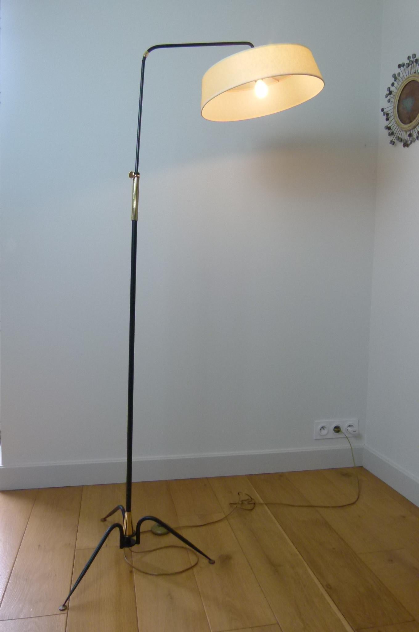 Metal 1950 Floor Lamp by Lunel