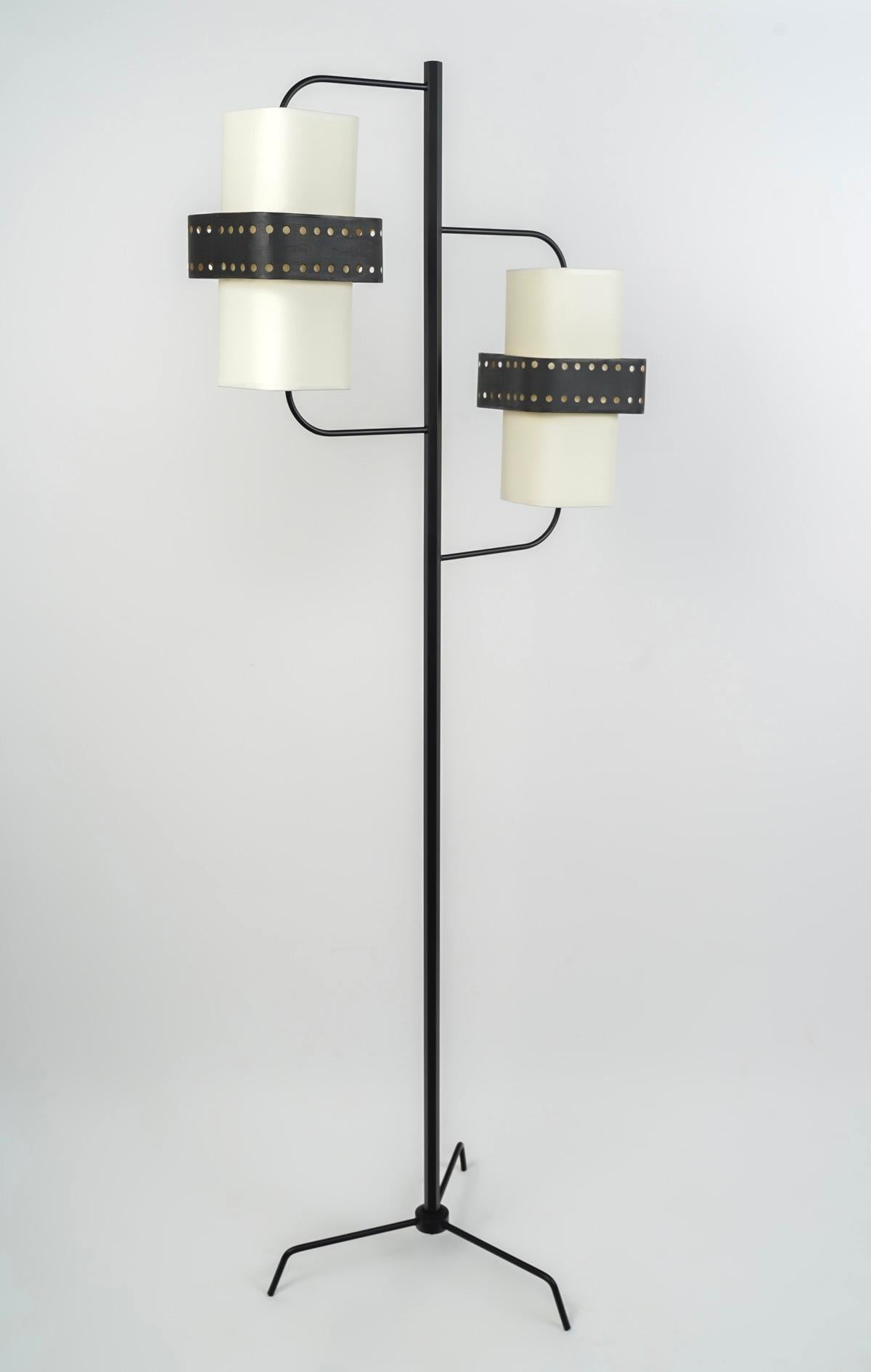 Wrought Iron 1950 Floor lamp by Maison Arlus For Sale