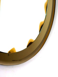 1950 Fontana Arte Italian Design Midcentury Cut Crystal Glass Mirror (miroir en cristal taillé)