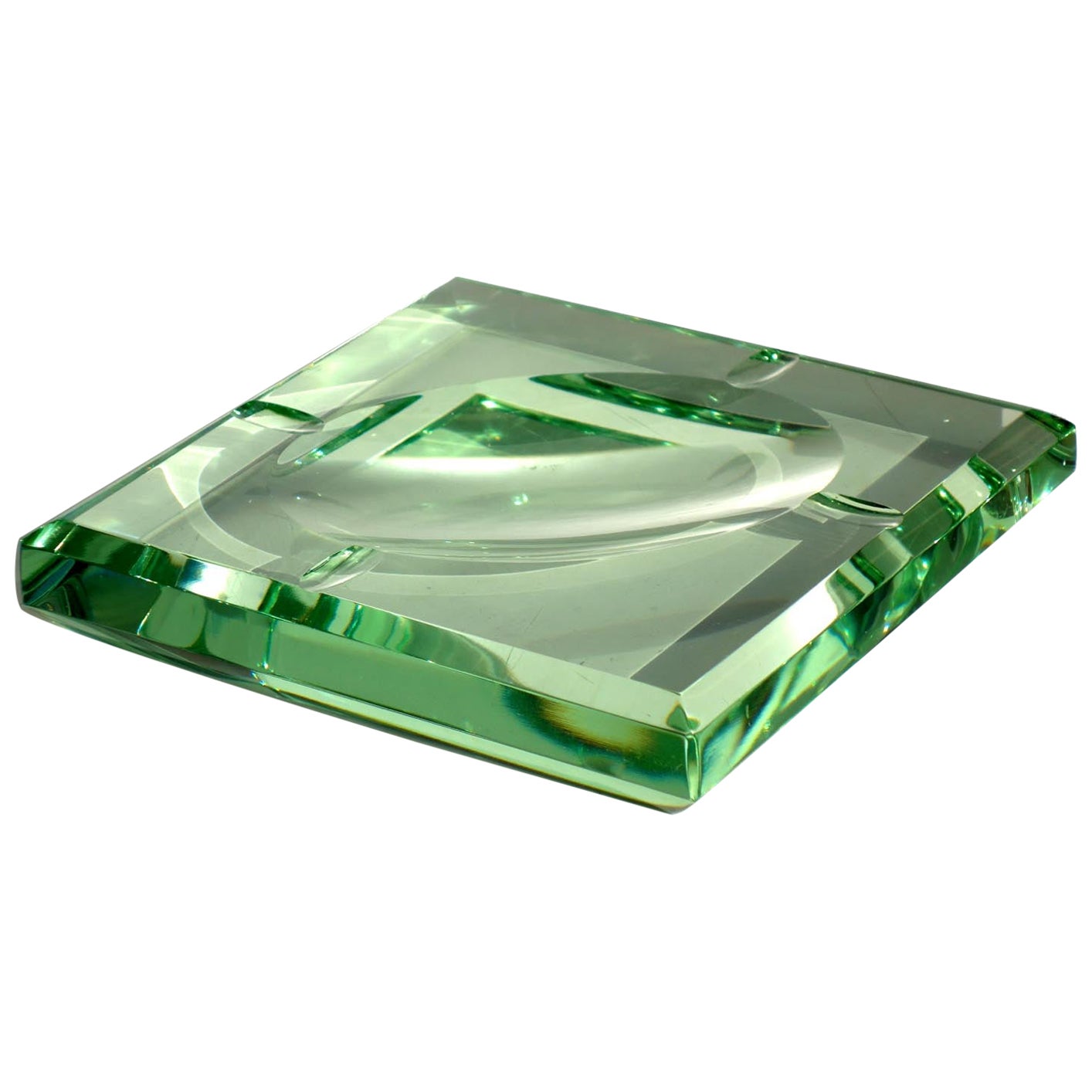 1950 Fontana Arte Italian Design Midcentury Glass Ashtray Bowl (bol cendrier en verre)