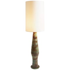 1950 France Marius Bessone from Vallauris Signed Pottery Lamp