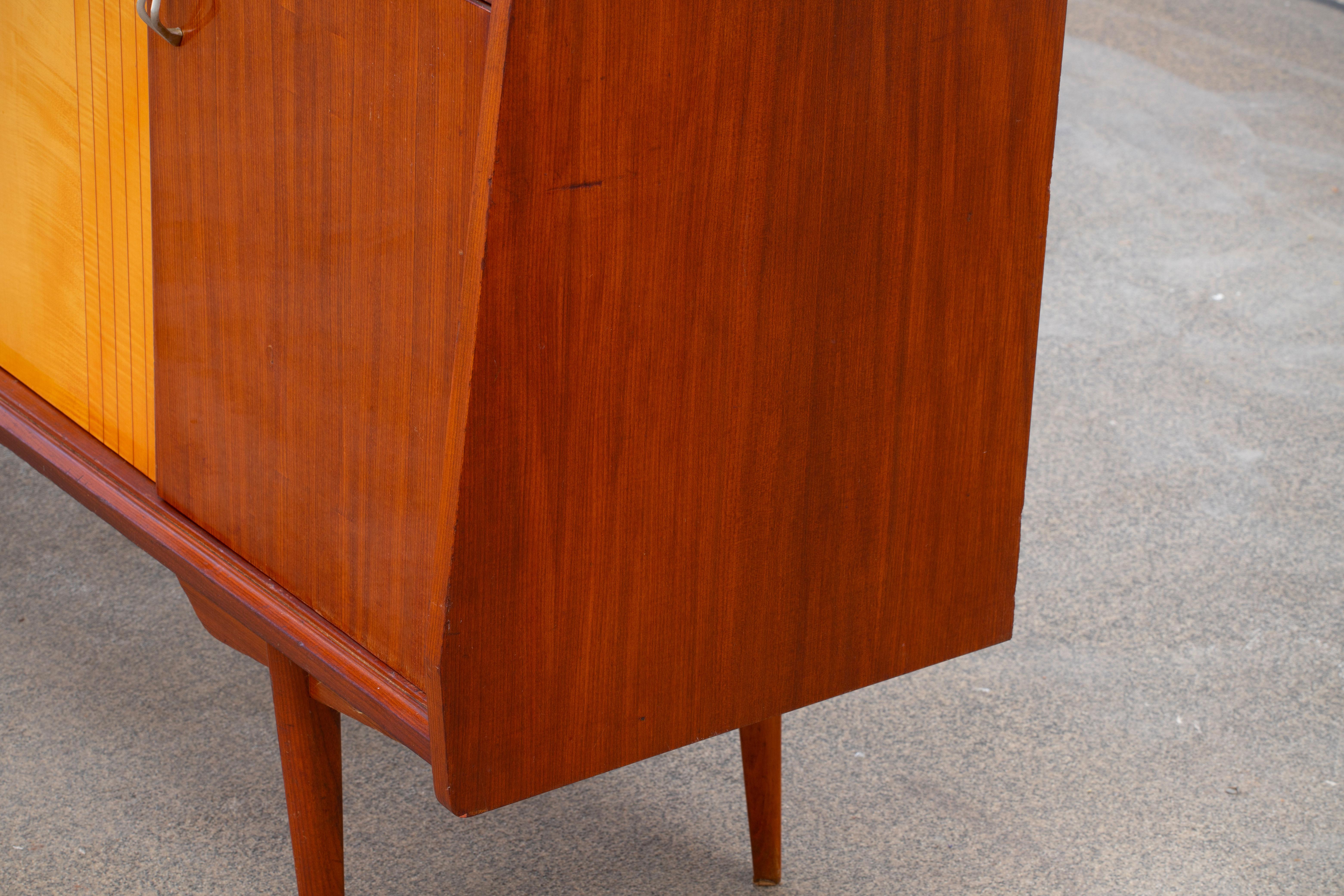 1950 French Credenza in Walnut and Maple 3