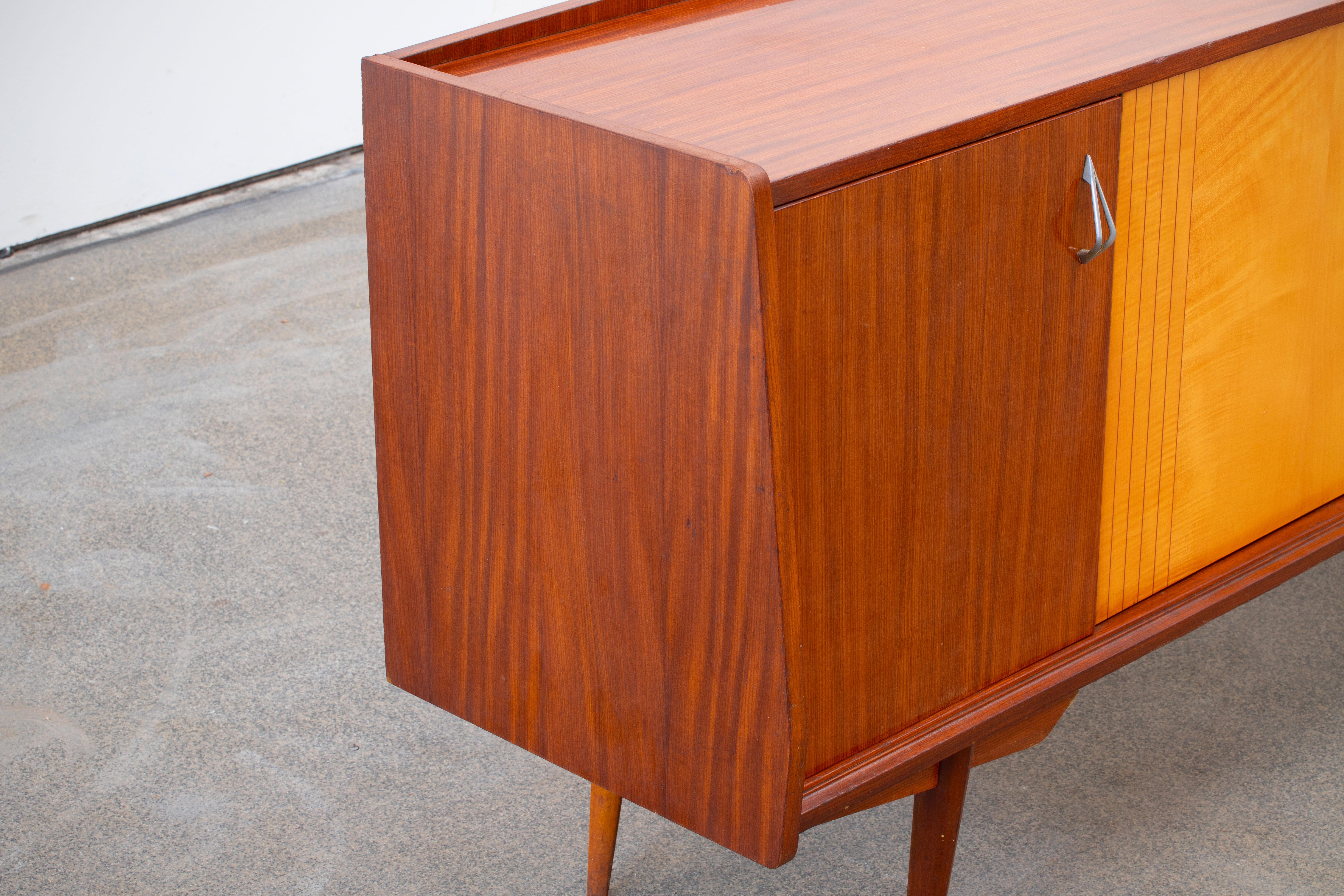 1950 French Credenza in Walnut and Maple 2