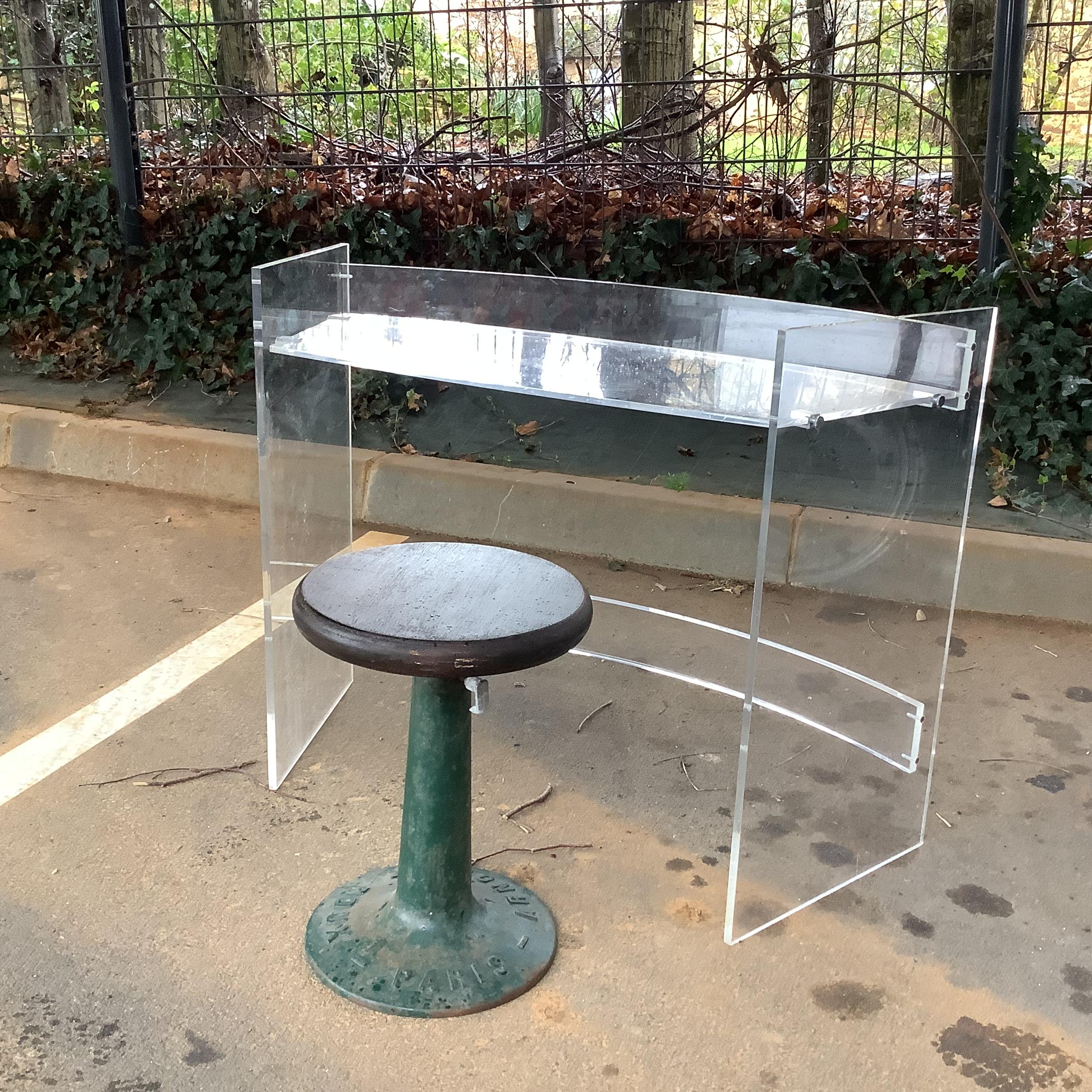 20th Century 1950’  French Industrial  adjustable stool