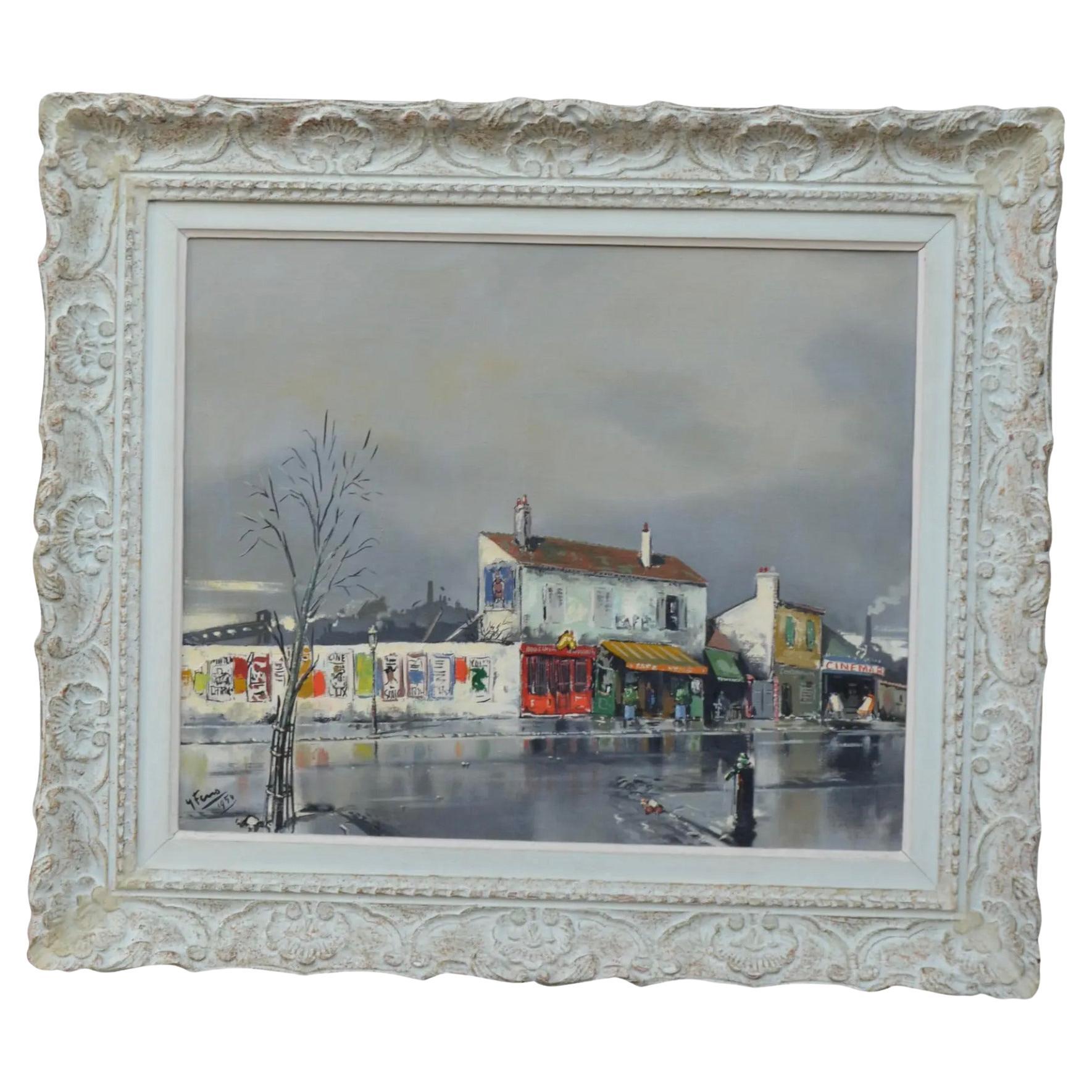 1950 Pittura industriale francese firmata Gabriel Marc Louis Ferro in vendita
