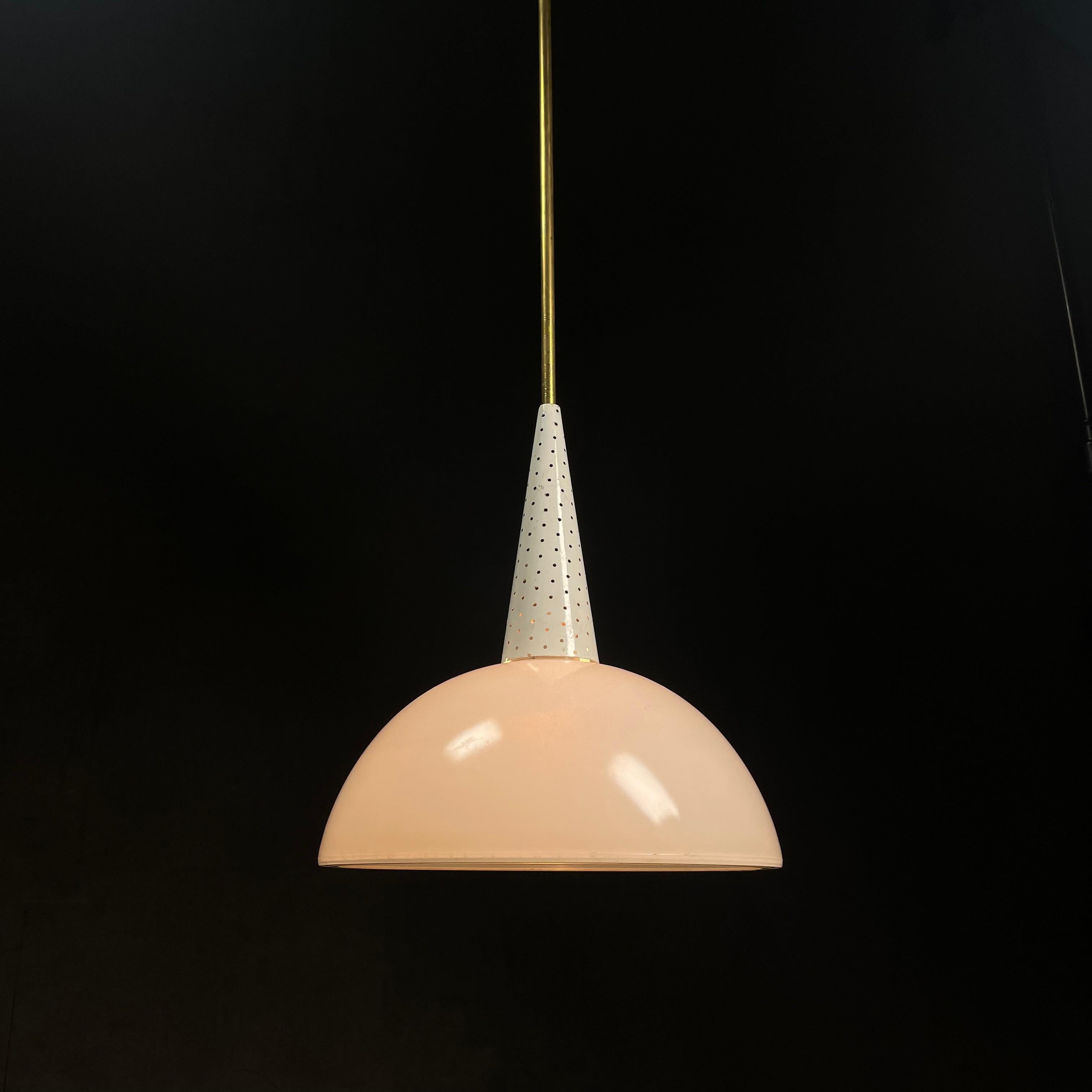XX secolo Lampade a sospensione francesi del 1950 di Mathieu Mategot  per Holophane in vendita
