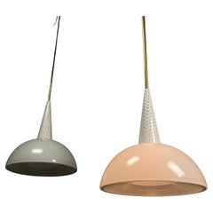 1950 French pendant lights by Mathieu Mategot  for Holophane