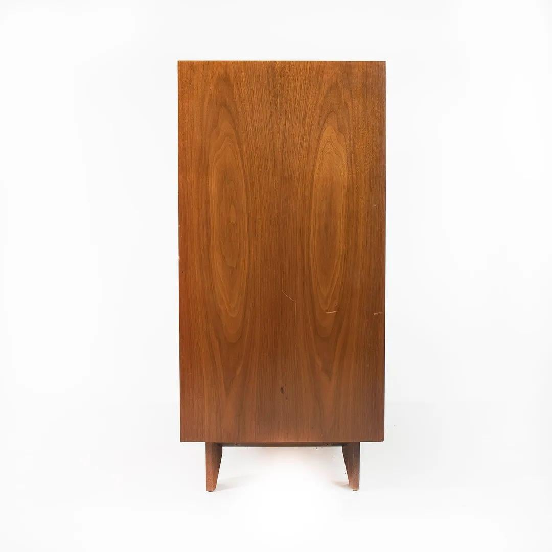 1950 George Nelson Herman Miller Basic Cabinet Series Two Door Cabinet in Walnut For Sale 2