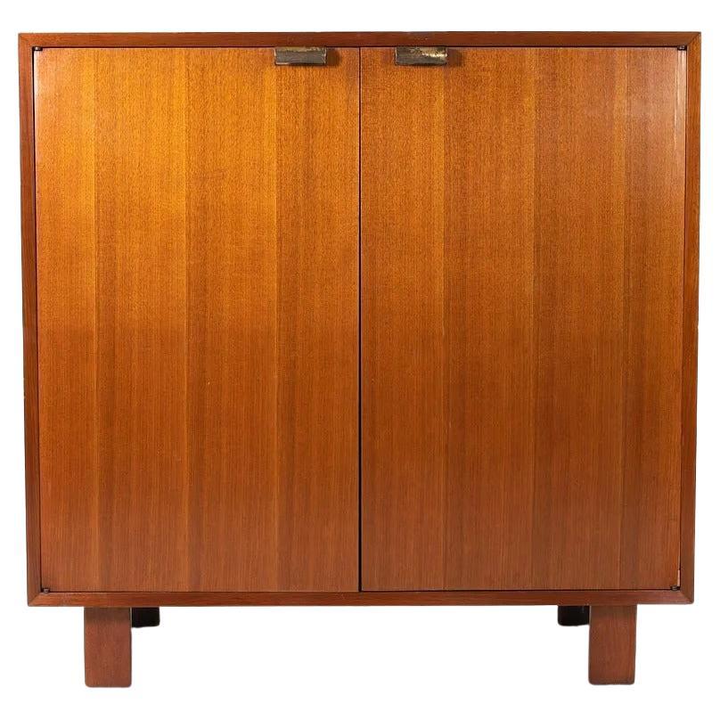 1950 George Nelson Herman Miller Basic Cabinet Series Two Door Cabinet in Walnut For Sale