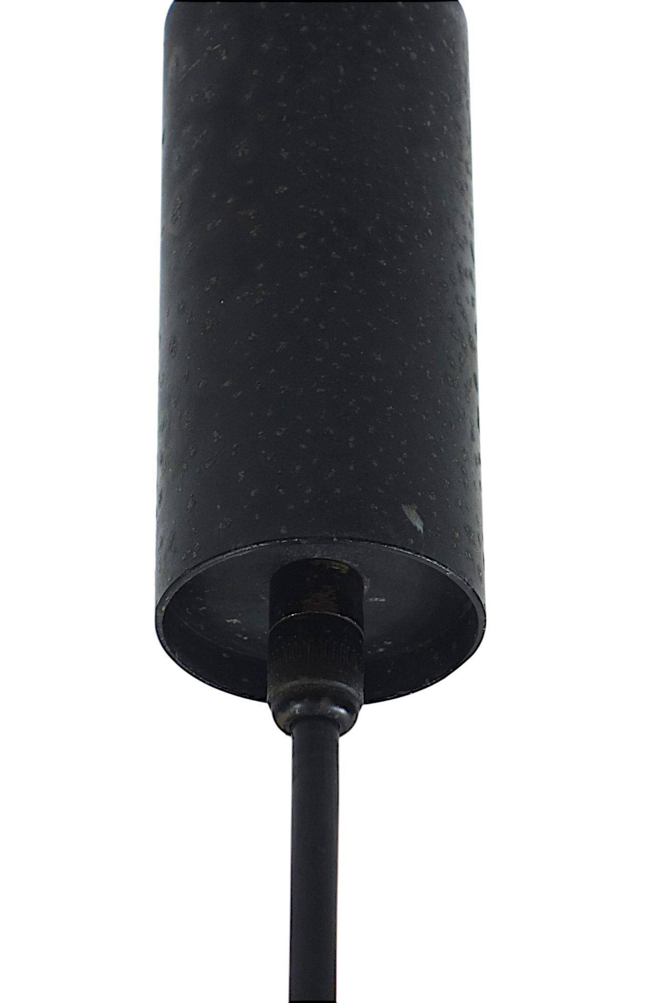 1950 Gino Sarfatti Seguso Lampada a soffitto a sospensione in vetro di Murano e metallo nero Set di 2 in vendita 1