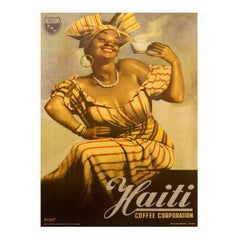 1950 Haiti Coffee Original Vintage Poster