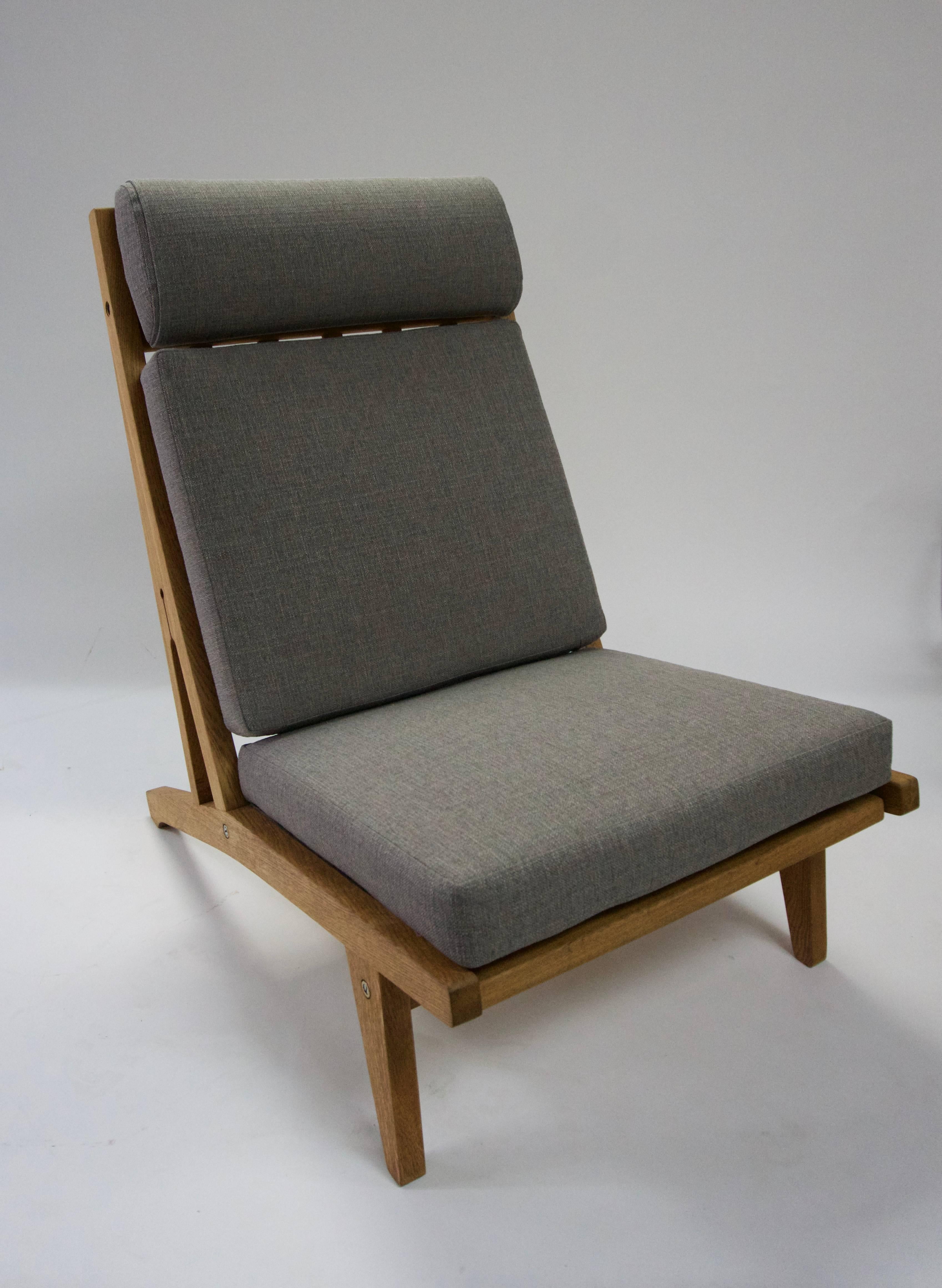 Danish 1950 Hans Wegner for GETAMA Oak Lounge Chair