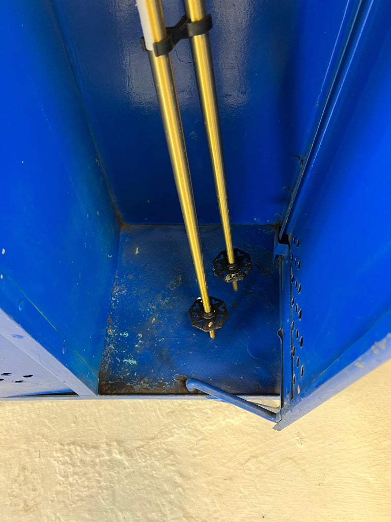 1950' Industrial Metal Locker with Metal Rivets For Sale at 1stDibs