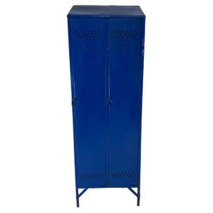 1950' Industrial Metal Locker with Metal Rivets For Sale at 1stDibs