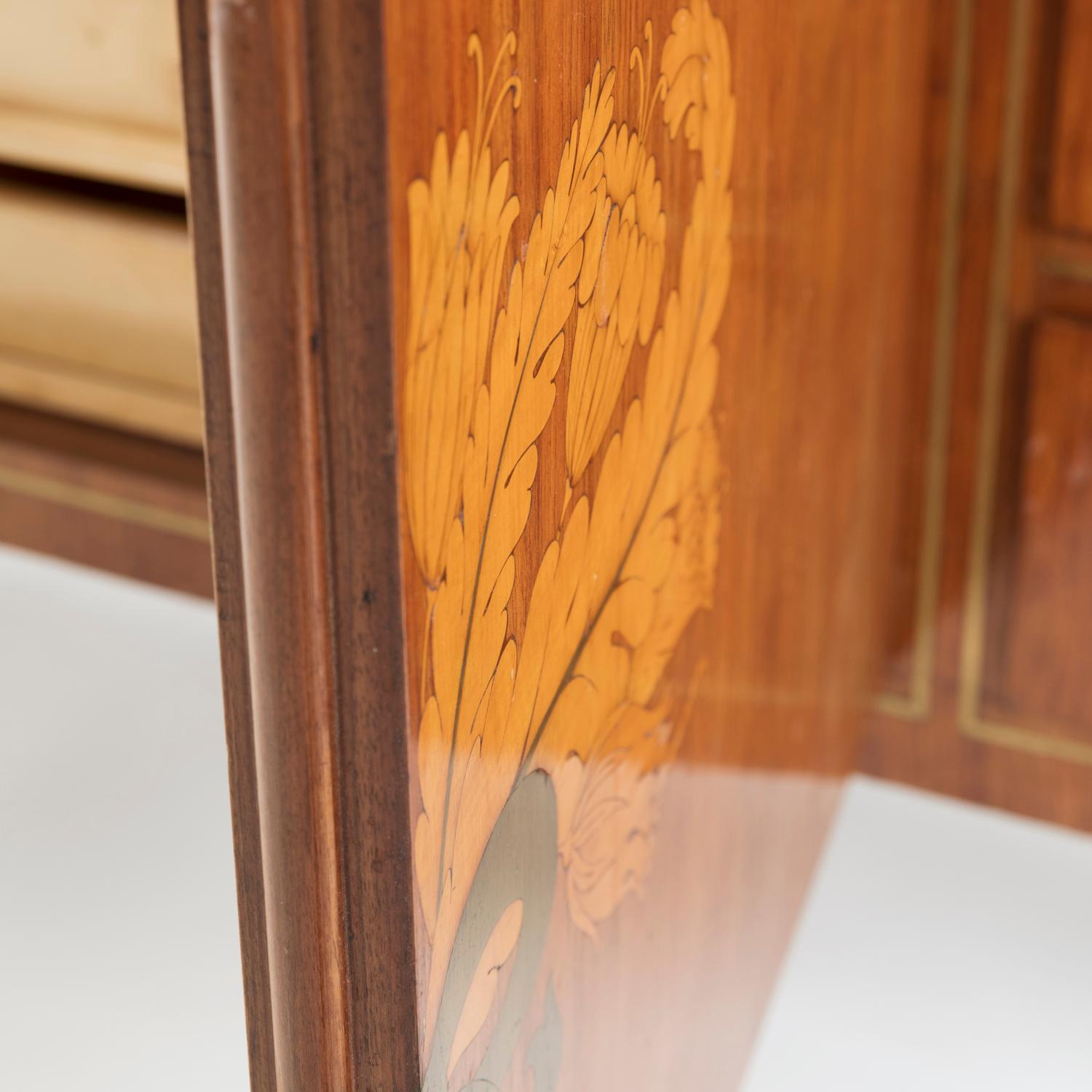 1950 Inlaid Sideboard by Giovanni Gariboldi for Colli, Rosewood Sycomore Brass 2