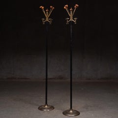 1950 Italian Azucena Apendiabiti Brass Iron Coat Rack