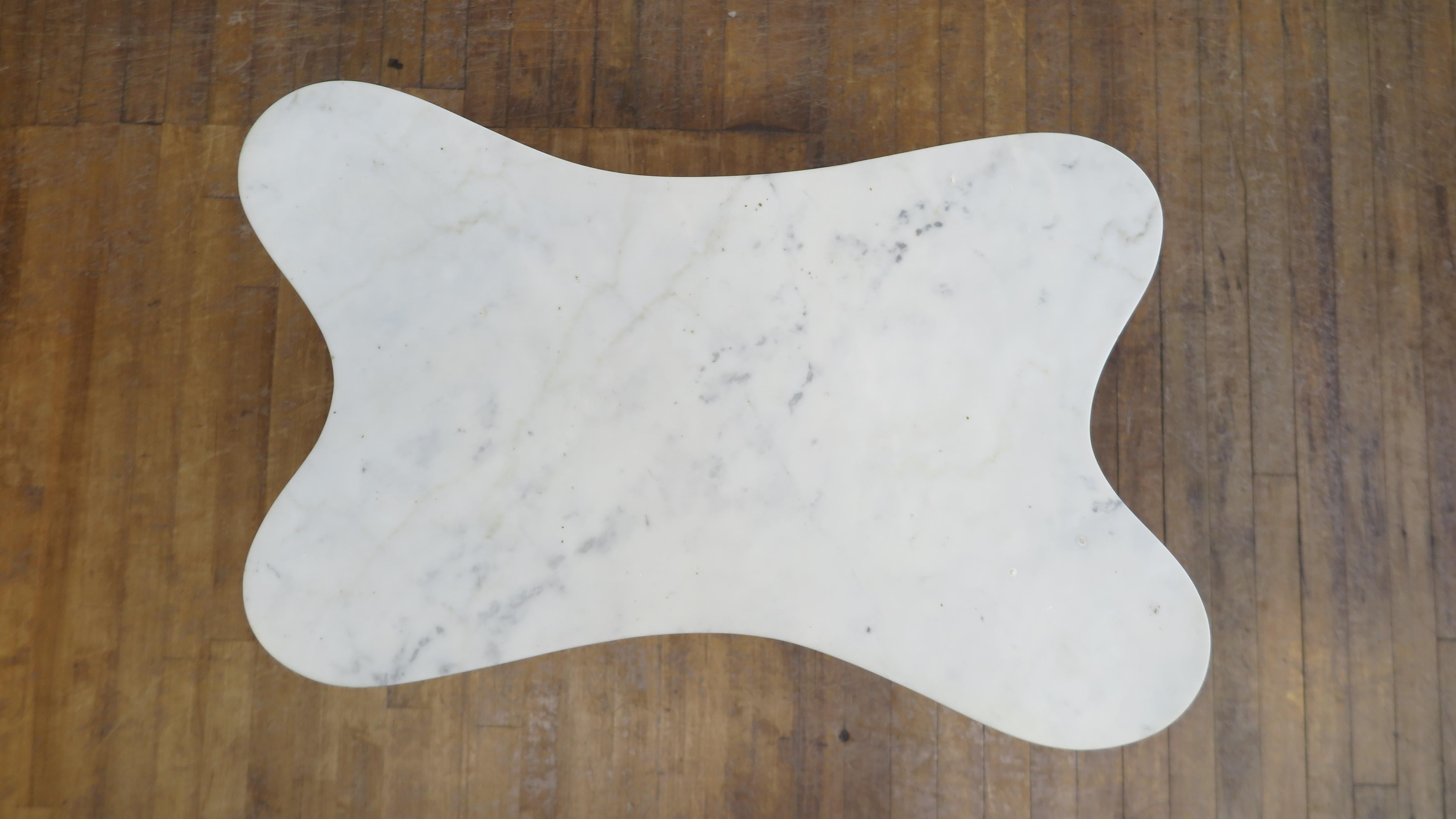 1950 Mid-Century Modern Italian Biomorphic Marble Side Cocktail Table 1