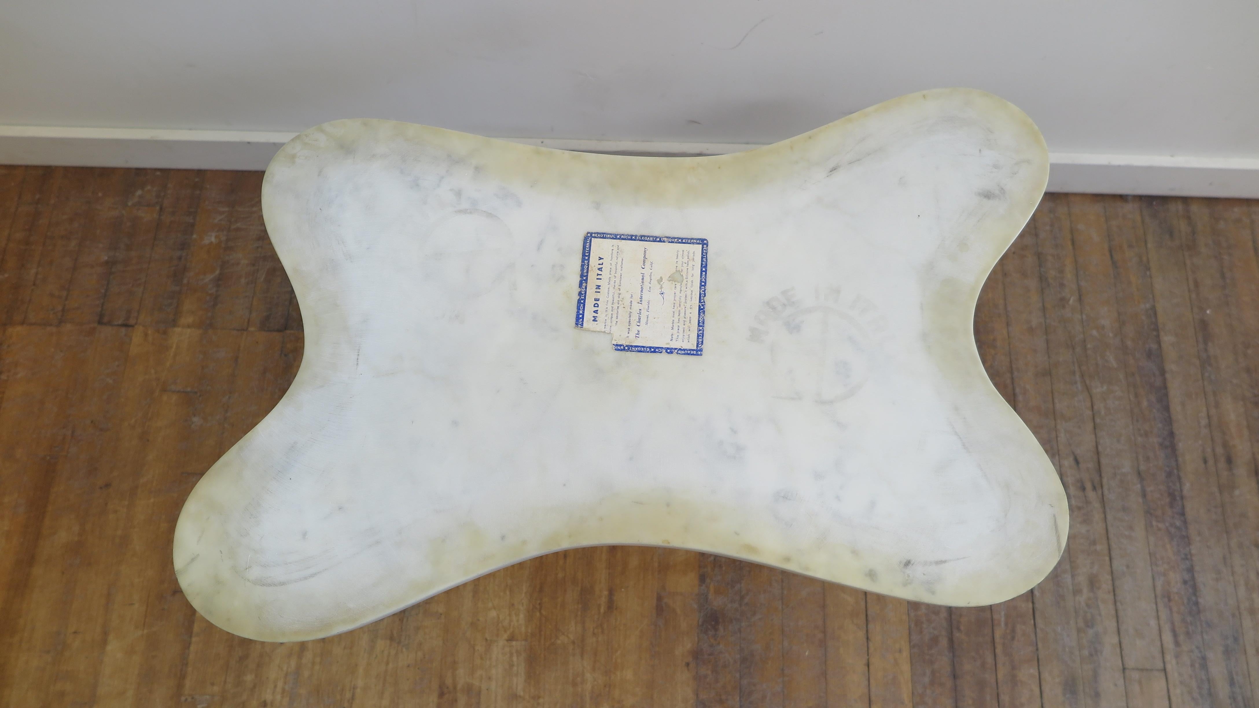 1950 Mid-Century Modern Italian Biomorphic Marble Side Cocktail Table 2