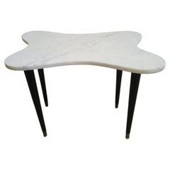 Antique 1950 Mid-Century Modern Italian Biomorphic Marble Side Cocktail Table