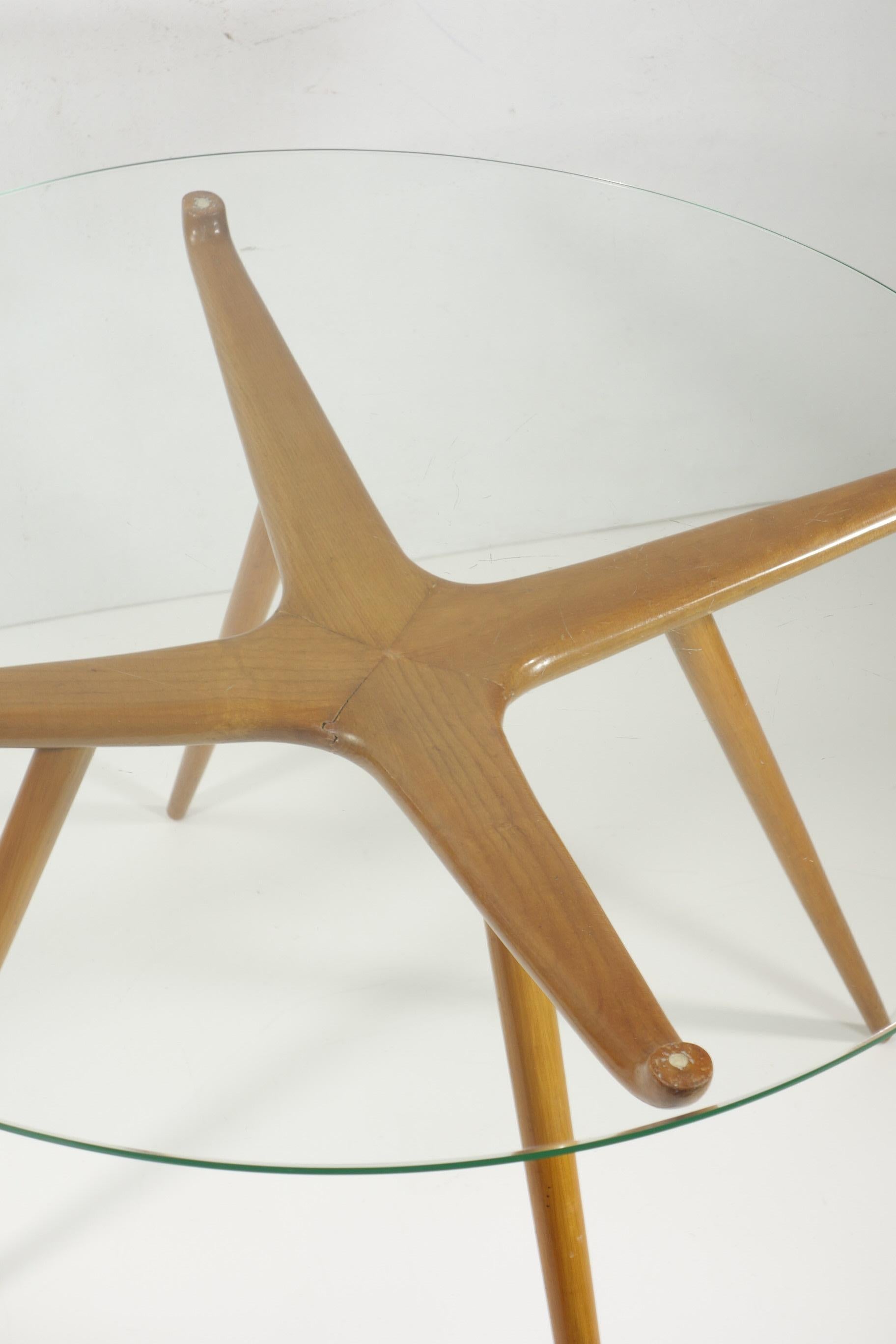 1950 Italienisches Design Mid Century Modern Ico Parisi Stil Couchtisch im Angebot 6