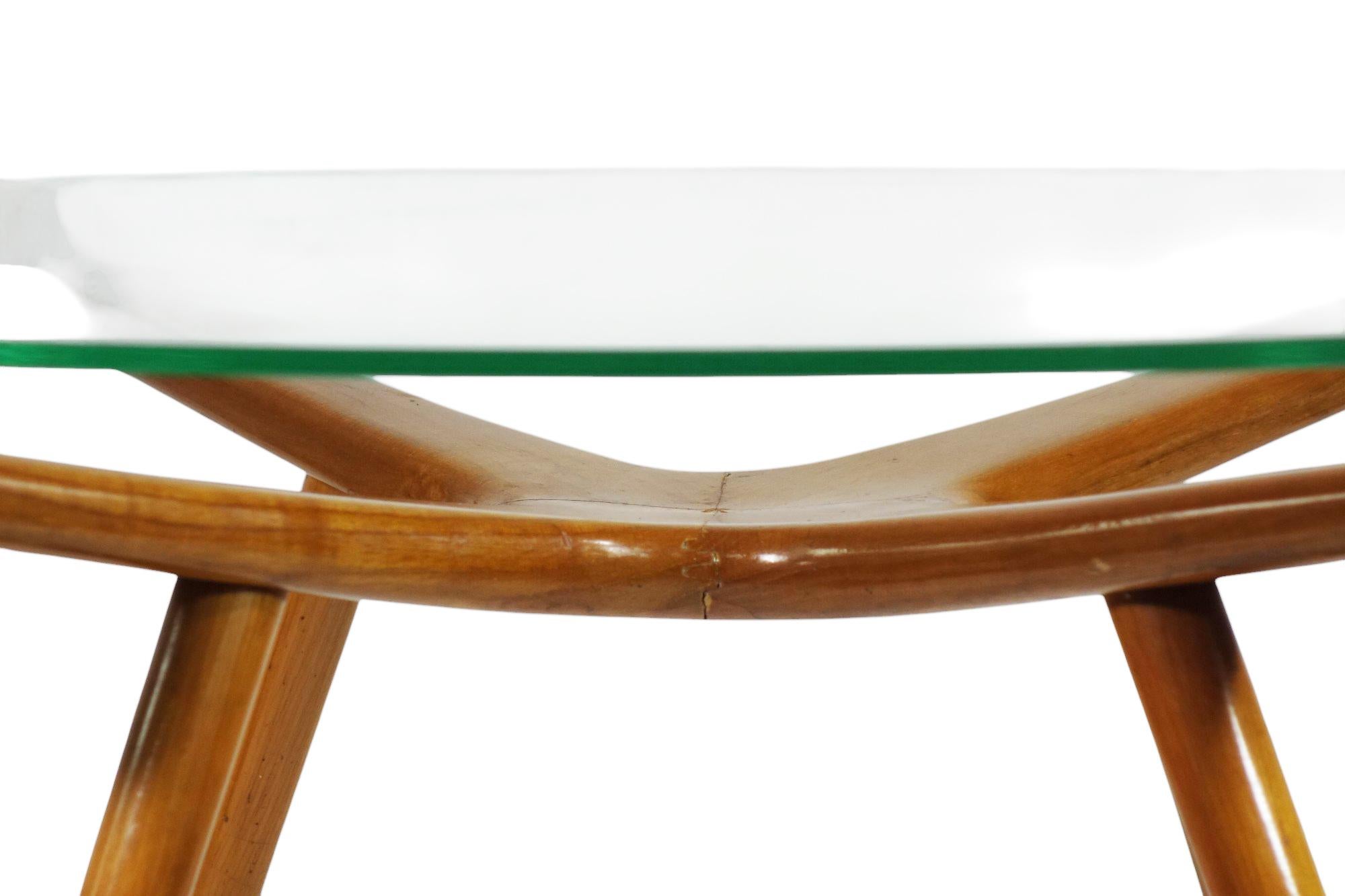 1950 Italienisches Design Mid Century Modern Ico Parisi Stil Couchtisch im Zustand „Gut“ im Angebot in Brescia, IT