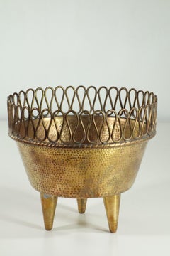 1950 Italian Mid Century Design Gio Ponti style Metal Brass Copper Vase