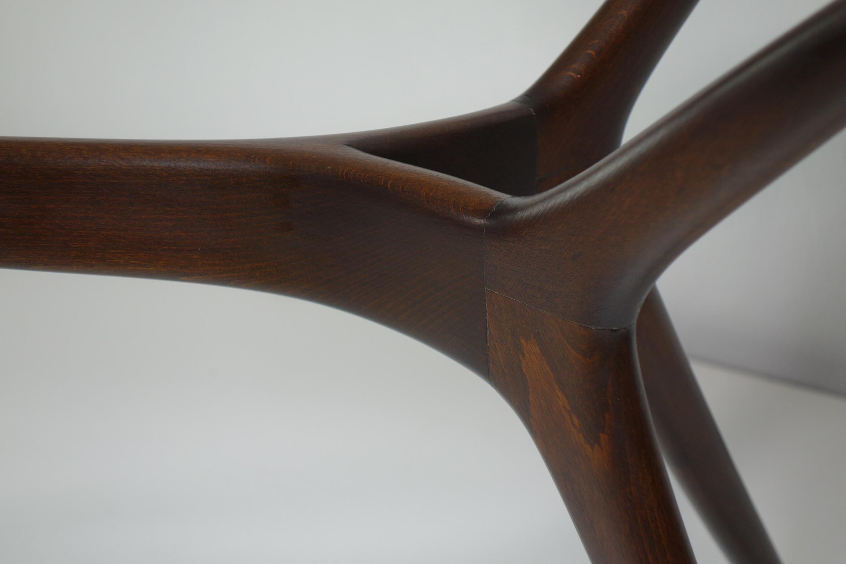 1950 Italienischer Mid Century Modernist Design Ico Parisi Stil Wood Couchtisch im Angebot 6