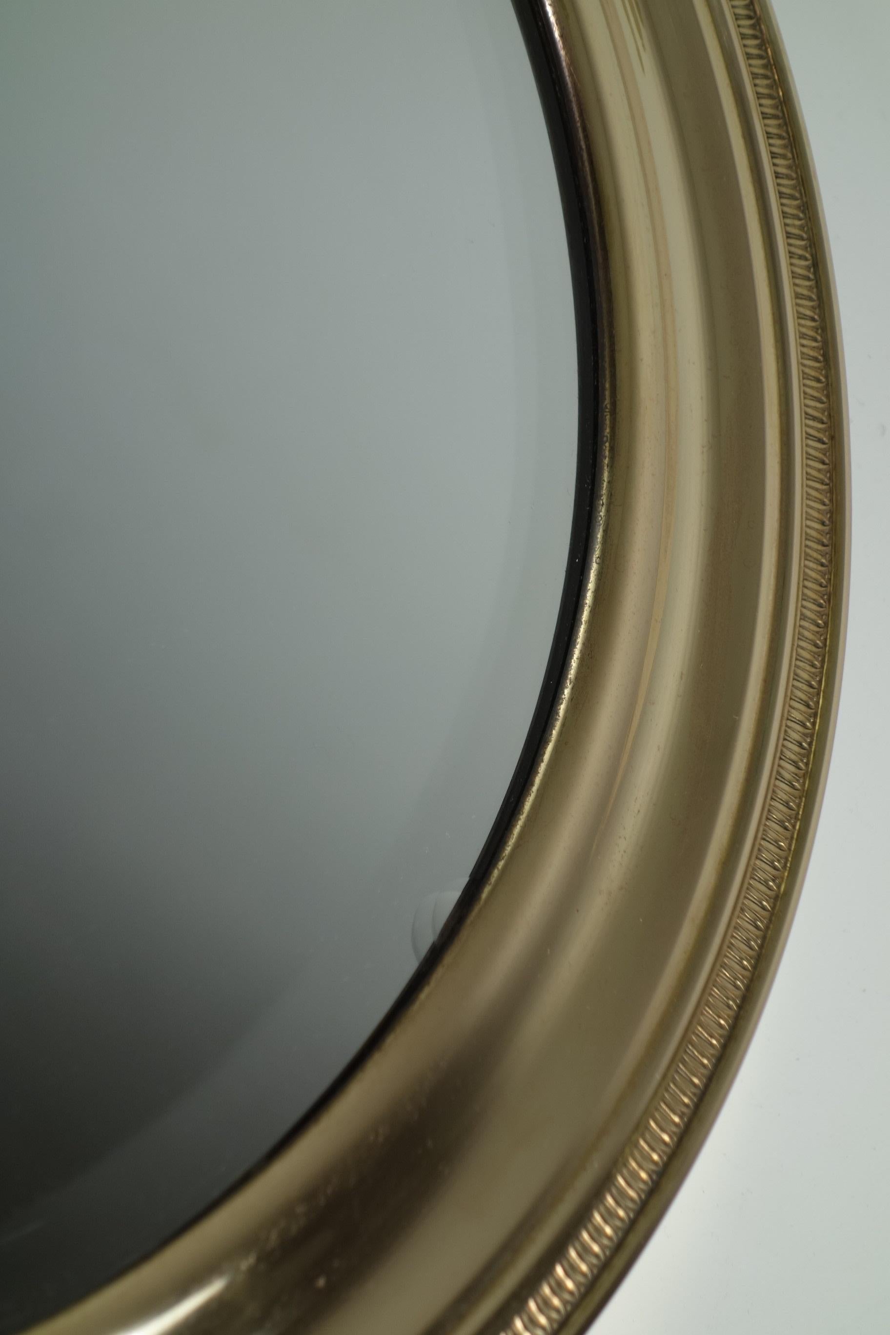 Laiton 1950 Italien Midcentury Design Miroir mural en laiton en vente
