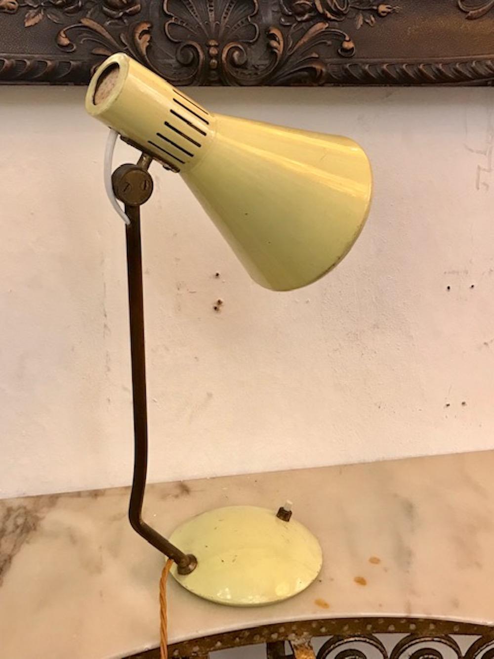 Aluminum 1950 Italian Stilnovo Table Lamp For Sale