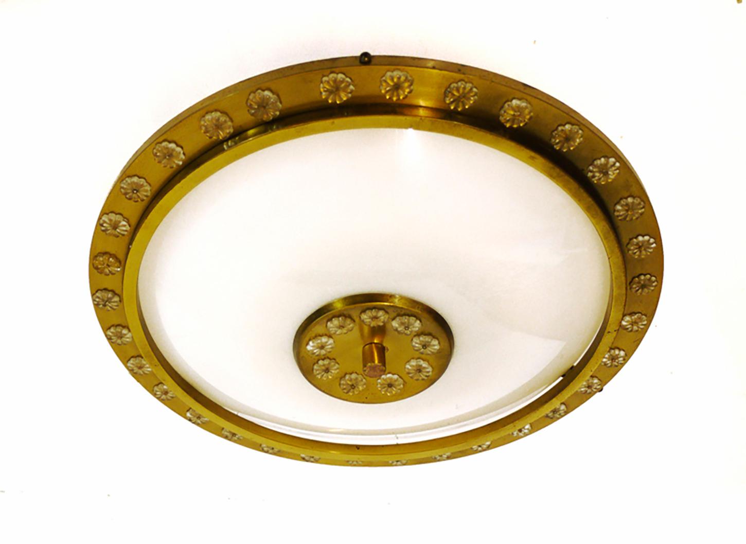 Lampadario a incasso a raggiera italiano del 1950 alla maniera di Arredoluce In condizioni buone in vendita a Niederdorfelden, Hessen