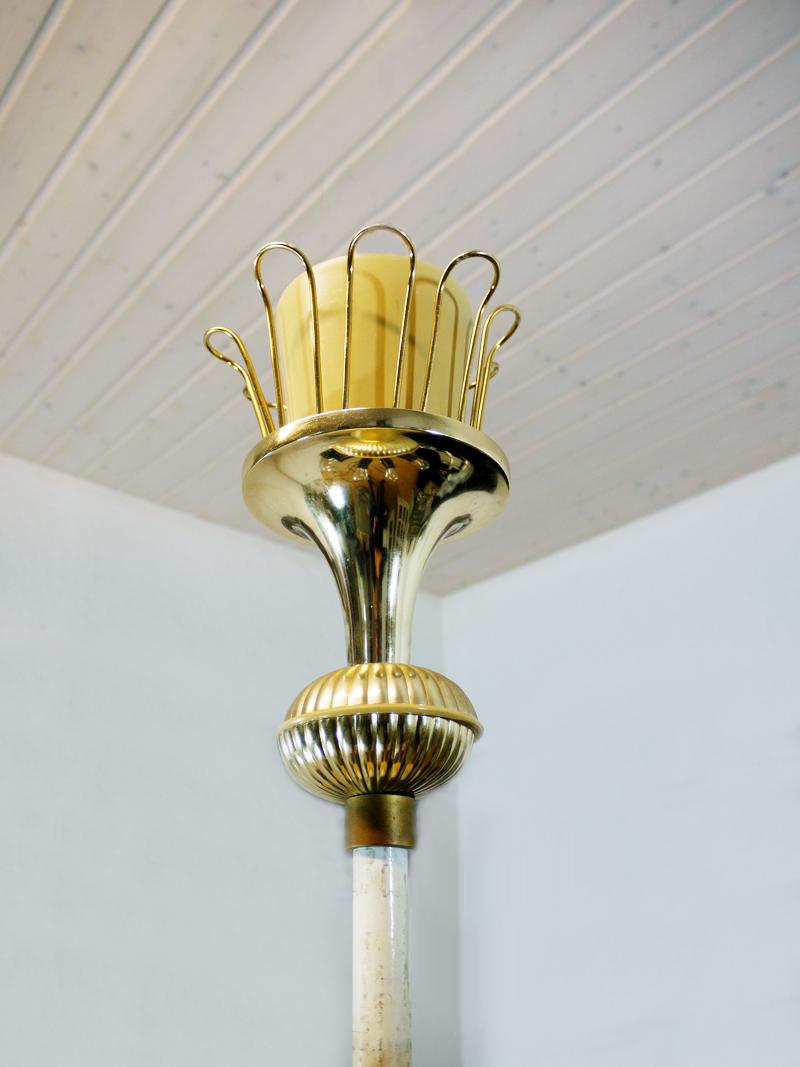 1950 Italy Starburst Flush Mount Chandelier in the Manner of Arredoluce For Sale 1