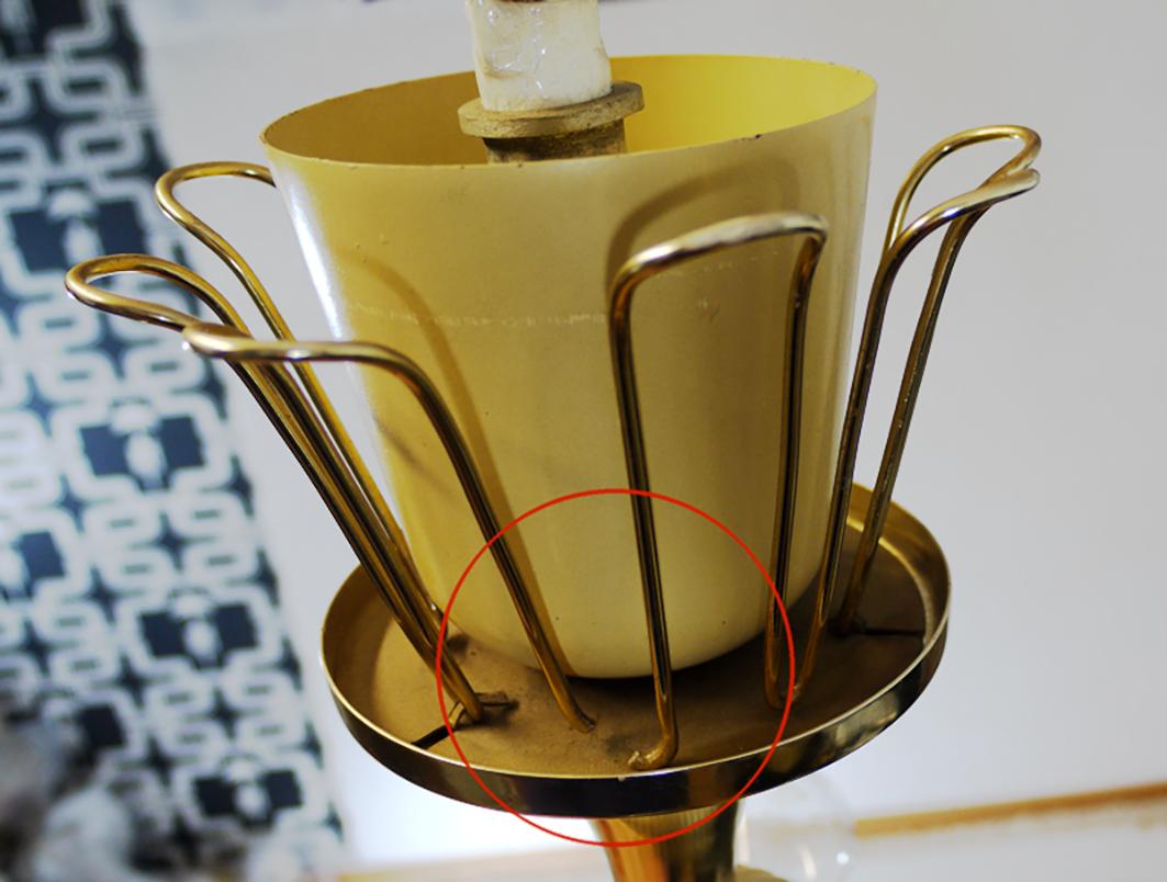 1950 Italy Starburst Flush Mount Chandelier in the Manner of Arredoluce For Sale 8