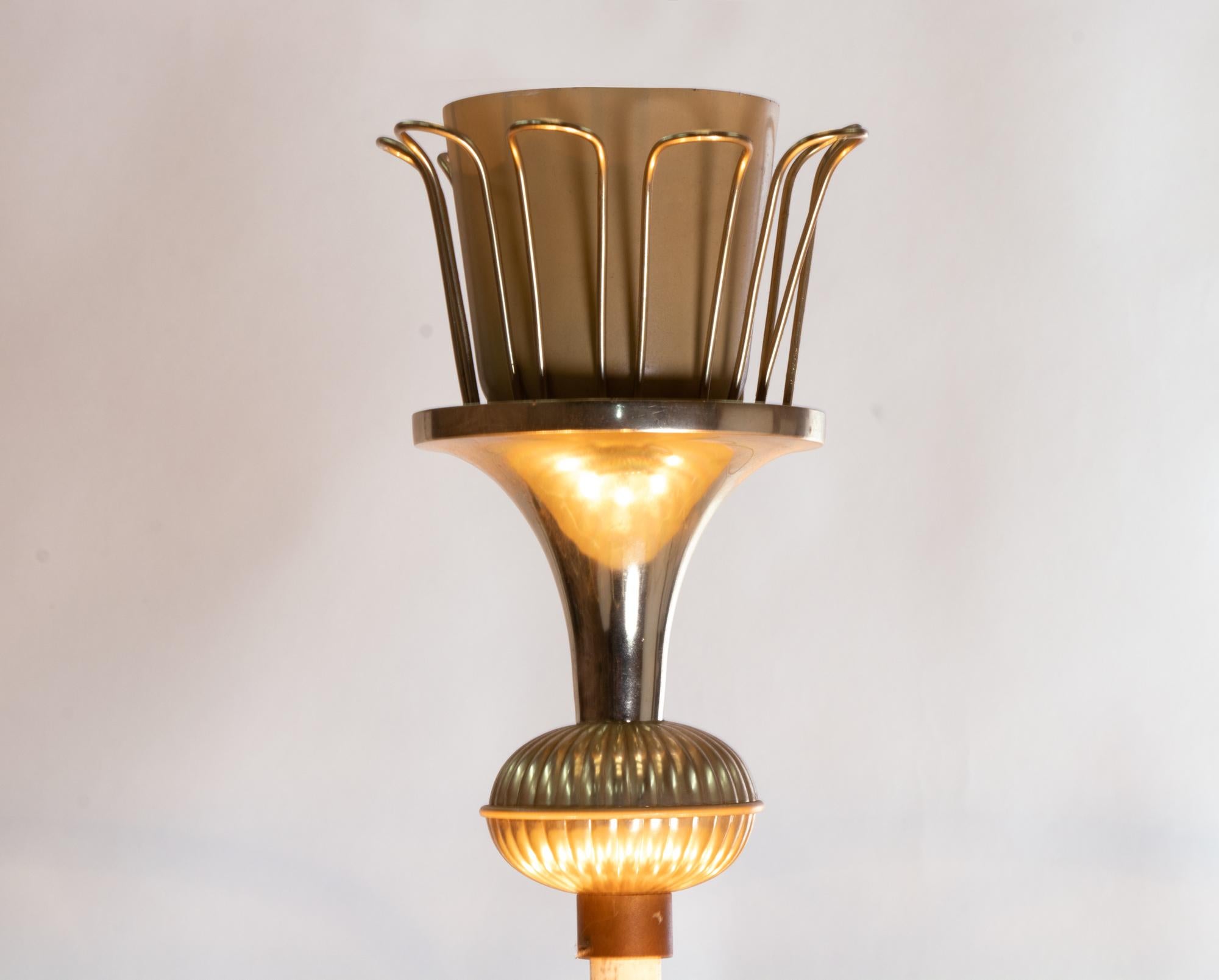 1950 Italy Starburst Flush Mount Chandelier in the Manner of Arredoluce For Sale 5