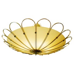 1950 Italy Starburst Flush Mount Chandelier in the Manner of Arredoluce