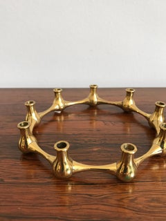 1950 Jens Harald Quistgaard Scandinavian Brass Candlesticks Candleholders