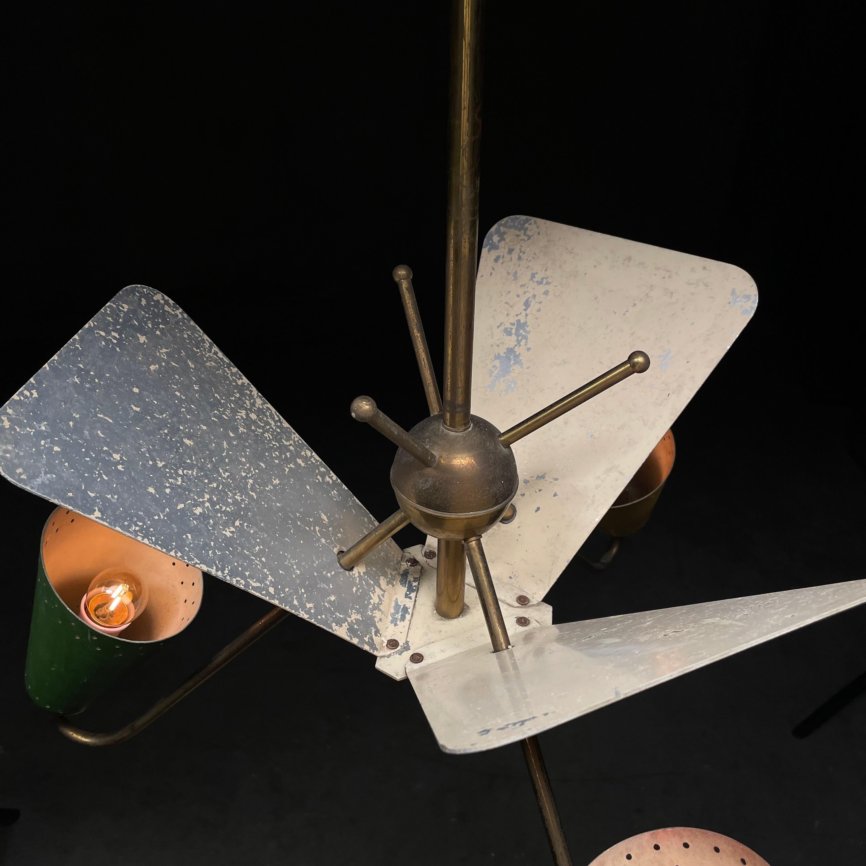 20th Century 1950 Kobis and Lorence Reflector Hanging ceiling Lamp