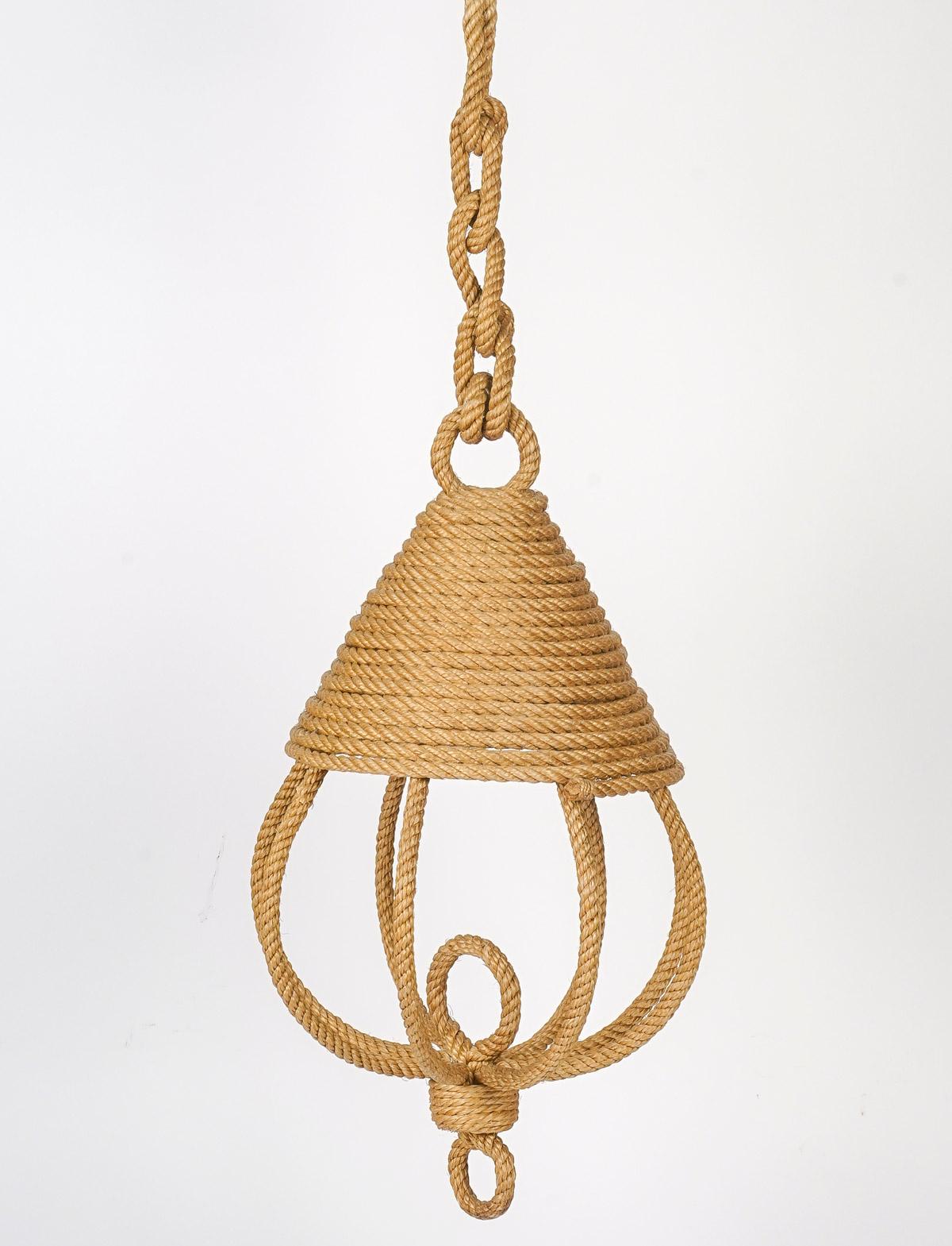 Milieu du XVIIe siècle 1950 Lanterne corde par Adrien Audoux et Frida Minet