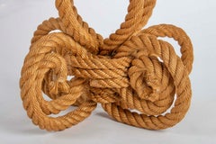 1950, Large Pair of Adrien Audoux & Frida Minet Rope Lamp