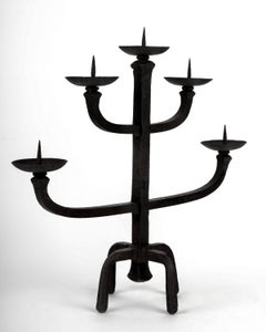 1950 Large pair of candlesticks by Jean Touret, Ateliers Marolles