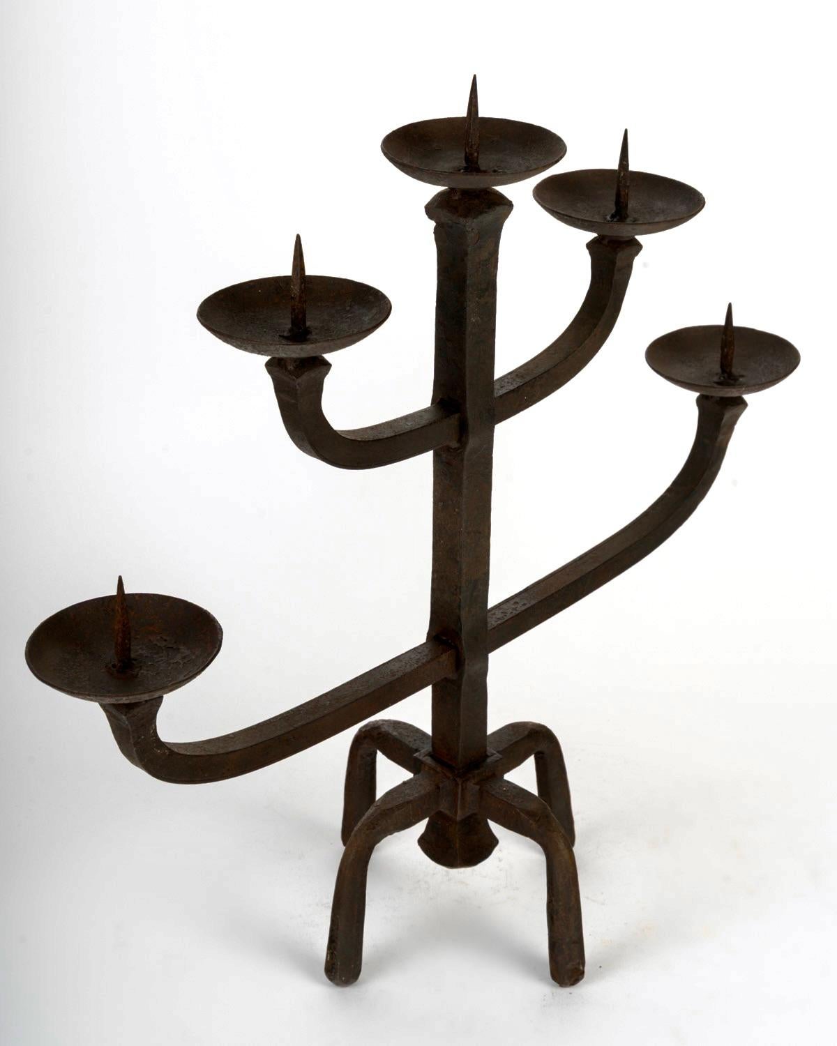 1950 Large pair of candlesticks by Jean Touret, Ateliers Marolles For Sale 2