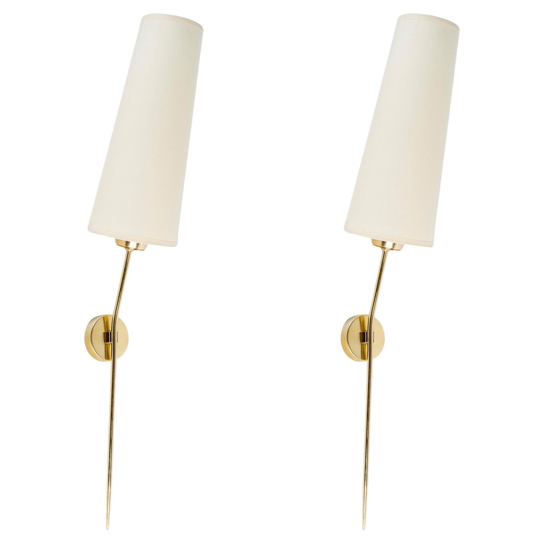1950 Large Pair of Wall Lights by Maison Arlus