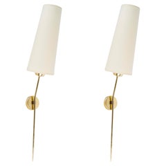 1950 Large Pair of Wall Lights by Maison Arlus