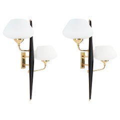 1950 Large Pair of Wall Lights from the House of Arlus