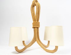 1950 Large Rope Chandelier by Adrien Audoux & Frida Minet